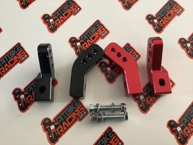 alloy pitbike peg risers red or black with bolts